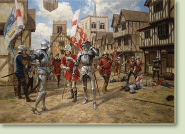 Battle of St Albans, Wars of the Roses - canvas print by Graham Turner