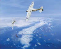 Tally-Ho - Spitfire greeting card from a painting by Michael Turner