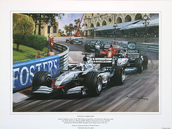 David Coulthard, McLaren, 2002 Monaco Grand Prix - Formula 1 art print by Michael Turner