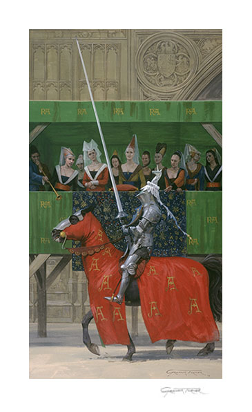 Ladies' Favourite - Jousting Knight in armour on horse - Medieval equestrian Greeting or Birthday Cards