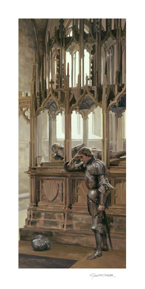 Sanctuary, after the Battle of Tewkesbury, Wars of the Roses - Medieval art print by Graham Turner