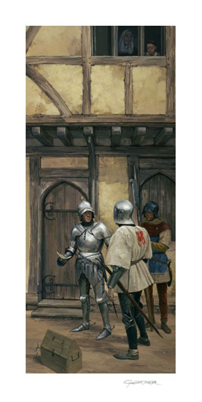 Disturbing the Peace, the 2nd Battle of St Albans - Medieval art print by Graham Turner