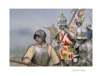 The Battle of Barnet, Wars of the Roses - Medieval Art print by Graham Turner