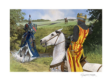 Robert the Bruce at Bannockburn - Medieval Art print