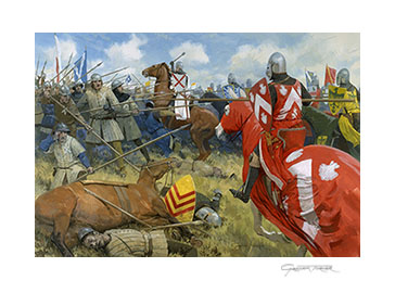 The Battle of Bannockburn - Medieval Art print