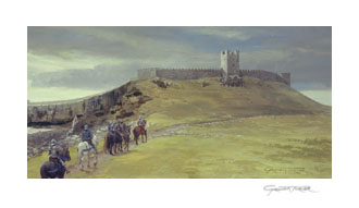 Dunstanburgh Castle - Medieval art print by Graham Turner