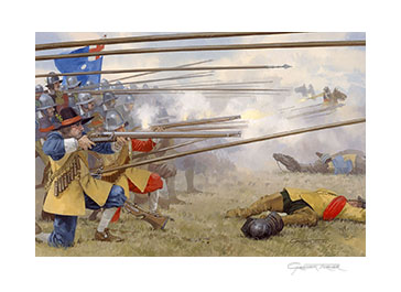 Battle of Newbury, 1643 - Painting by Graham Turner