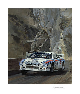 1983 Monte Carlo Rally by Graham Turner - 17"x 20" Giclée Print