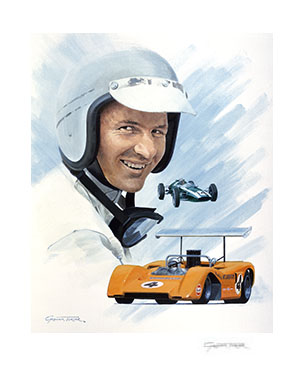 Bruce McLaren Portrait - Giclée Print by Graham Turner