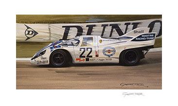 1971 Le Mans, Porsche 917 - Motorsport Art Giclee Print by Graham Turner