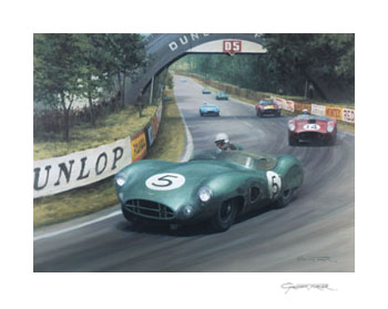 Aston Martin DBR 1 Le Mans Motor Sport Racing Classic Car Birthday Card