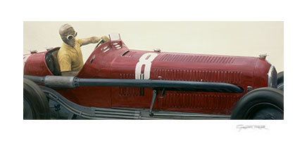 Tazio Nuvolari, Alfa Romeo P3 - Classic Racing Car art print