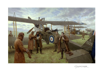 RFC FE2b original WW1aviation painting by Graham Turner