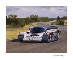 1987 Le Mans, Porsche 962 - Motorsport Art Print by Graham Turner