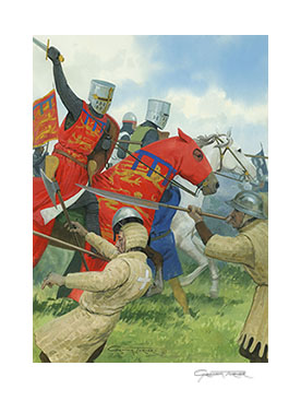 The Battle of Lewes print - Medieval Art by Graham Turner