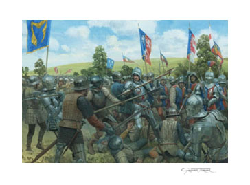 The Battle of Edgcote - Print from an original painting by Graham Turner