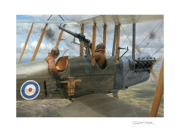 'Letter from Home - Royal Flying Corps Pilot with SE5a - WW1 Aviation painting by Graham Turner GAvA