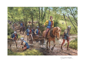 The Hard Road to Tewkesbury - Wars of the Roses print from a painting by Graham Turner
