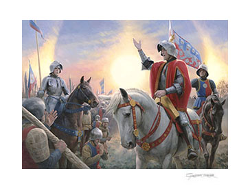 The Sun in Splendour - The Battle of Mortimer's Cross - Wars of the Roses print by Graham Turner