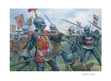 The Earl of Oxford at the Battle of Stoke Field - print from a painting by Graham Turner
