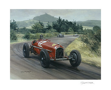 1935 German Grand Prix - 20"x 17" Giclée Print