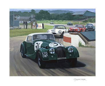 1962 Tourist Trophy, Goodwood, Morgan - Motorsport Art Print by Graham Turner