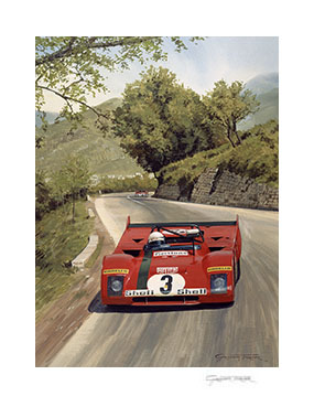 1972 Targa Florio, Ferrari 312P, Munari, Merzario - Motorsport Art Print by Graham Turner