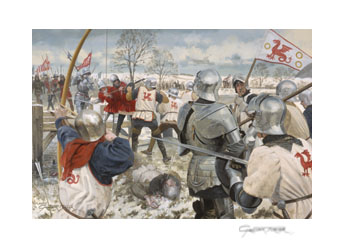 The Battle of Ferrybridge print - The Medieval Art of Graham Turner