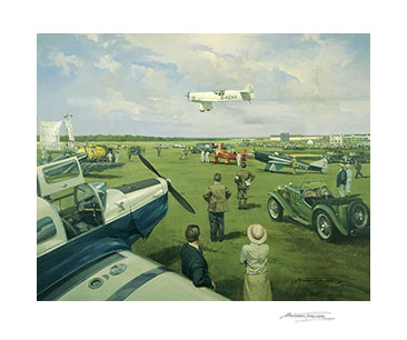 Alex Henshaw, Mew Gull, 1938 King's Cup greeting and birthday cards - Aviation Art by Michael Turner