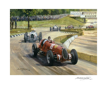 1936 Italian Grand Prix - 20"x 17" Giclée Print