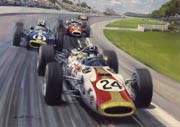Graham Hill, 1966 Indianapolis 500 - Motorsport art print by Michael Turner