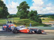 2009 Hungarian F1 Grand Prix, Lewis Hamilton, McLaren - Motorsport Art Print by Michael Turner