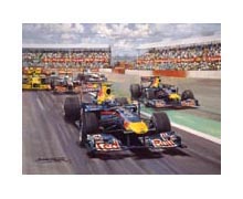 Mark Webber, 2010 British Grand Prix, Silverstone - Motorsport F1 art print by Michael Turner