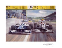 Rubens Barrichello, Williams, 2010 Hungarian Grand Prix - Motorsport F1 art print by Michael Turner