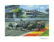 2012 Belgian Grand Prix, Kimi Raikkonen, Lotus - Formula 1 Art Print
