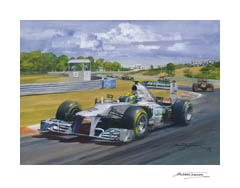 2013 Hungarian Grand Prix, Lewis Hamilton, Mercedes - Formula 1 Art Print