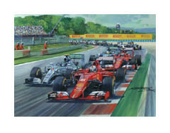 2015 Hungarian Grand Prix, Sebastian Vettel - Formula 1 Art Print