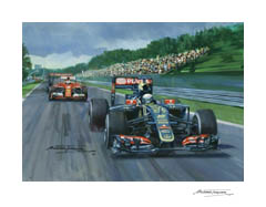 2015 Belgian Grand Prix, Romain Grosjean - Formula 1 Art Print