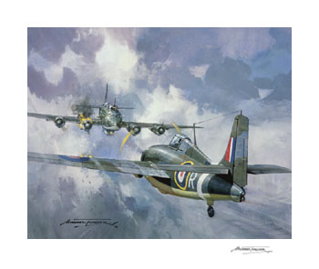 Eric 'Winkle' Brown, Grumman Martlet - Aviation print by Michael Turner