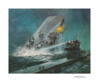 Eric 'Winkle' Brown, HMS Audacity - Aviation print by Michael Turner