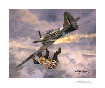 Eric 'Winkle' Brown, Hawker Tempest - Aviation print by Michael Turner