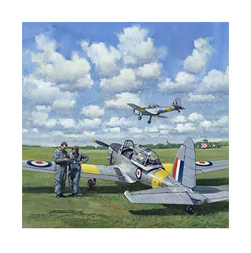 Cross Country Briefing - DH Chipmunk print from a painting by Michael Turner