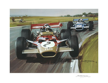 1969 British Grand Prix - 21"x 17" Giclée Print