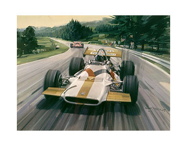 1970 Belgian Grand Prix by Michael Turner - 20"x 17" Giclée Print