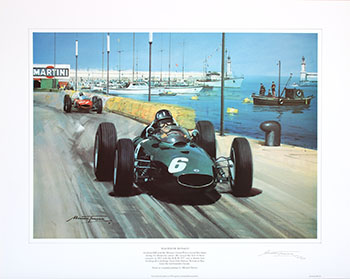 Graham Hill, BRM, 1963 Monaco Grand Prix - Motorsport art print by Michael Turner