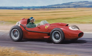 Mike Hawthorn, Ferrari - Classic racing sports car birthday and greeting card