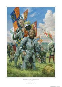 Richard III at the Battle of Bosworth, Wars of the Roses - Medieval Greeting or Birthday Card