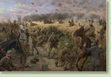 The Charge at High Wood - WW1 British Cavalry print by Graham Turner