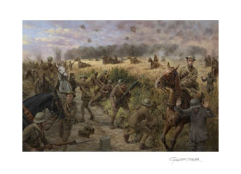 The Charge at High Wood - WW1 British Cavalry print by Graham Turner