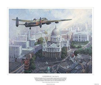 In Remembrance - Aviation Print of Avro Lancaster by Michael Turner